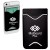 Hard Plastic Cell Phone Wallet with Logo - Black